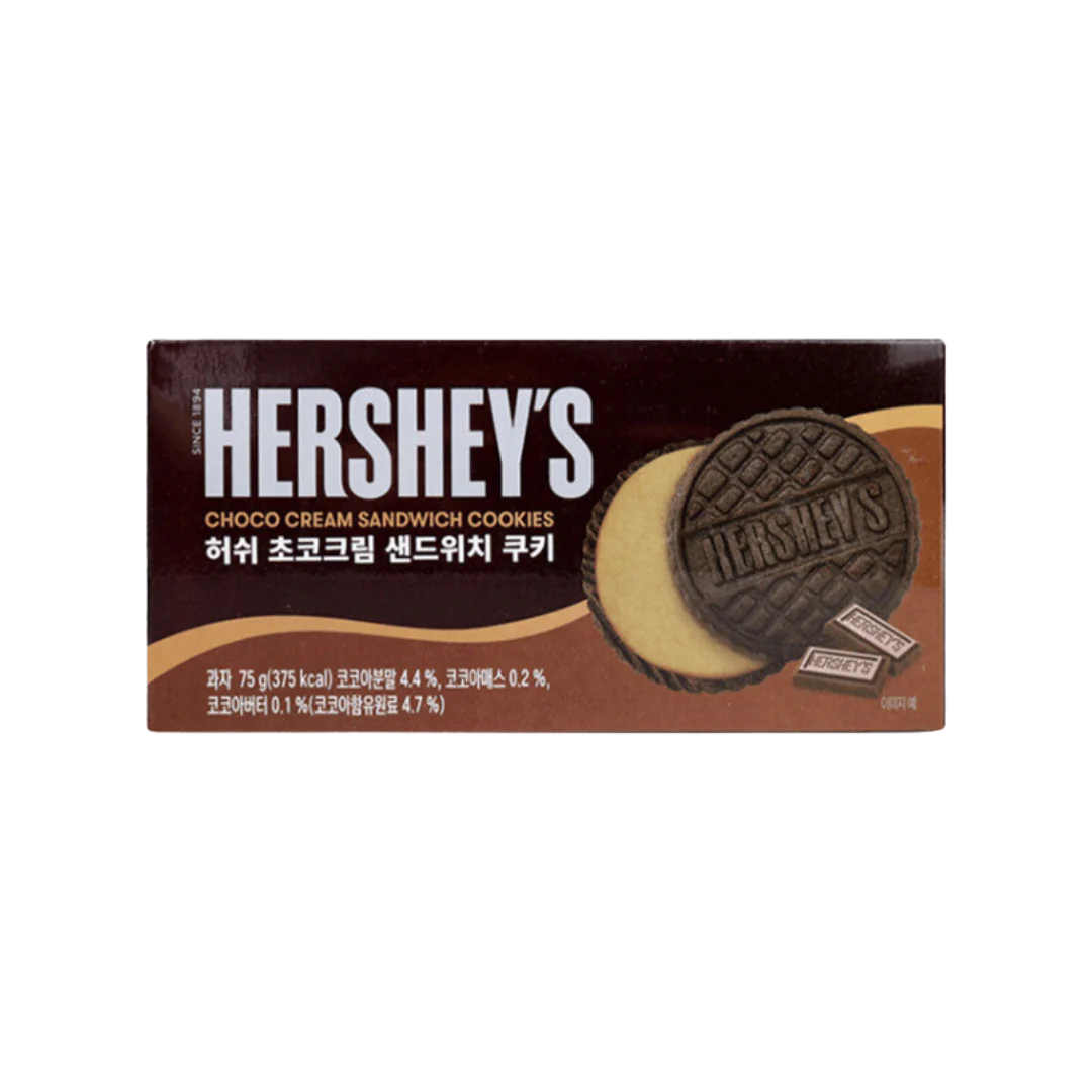 Hershey's Choco Cream Sandwich with chocolate biscuits and creamy chocolate filling.