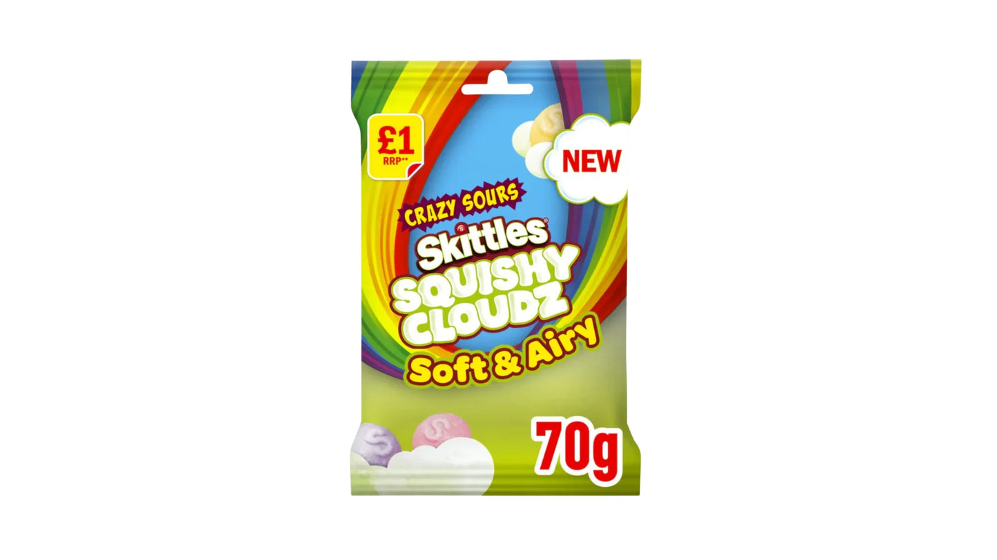 Skittles Squishy Cloudz Crazy Sours (Reino Unido) 