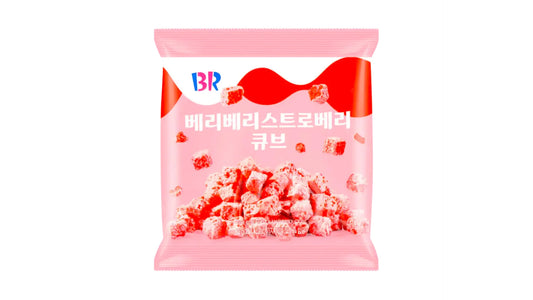 Cubos de tarta de queso y fresas Baskin Robbin (Corea) 