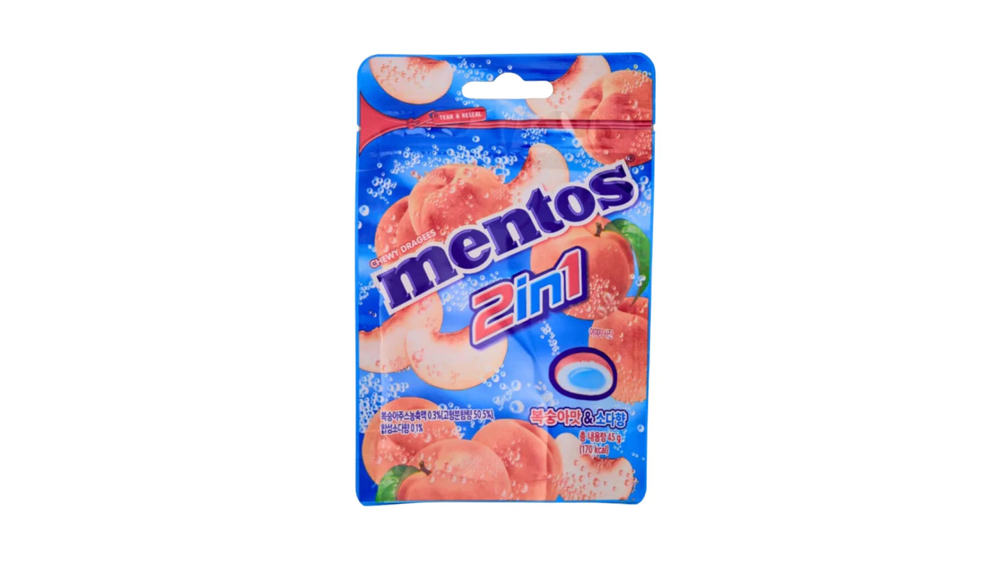 Mentos 2 en 1 Melocotón (Corea del Sur) 