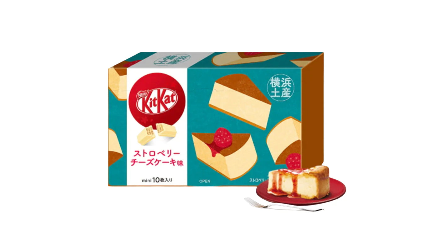 Tarta de queso y fresas Kitkat de Yokohama (Japón)