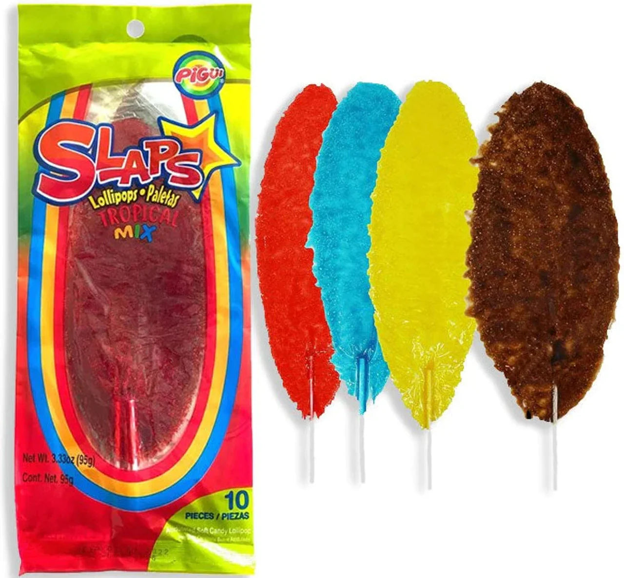 Slaps Lollipops Tropical Mix (10pc) Mexico