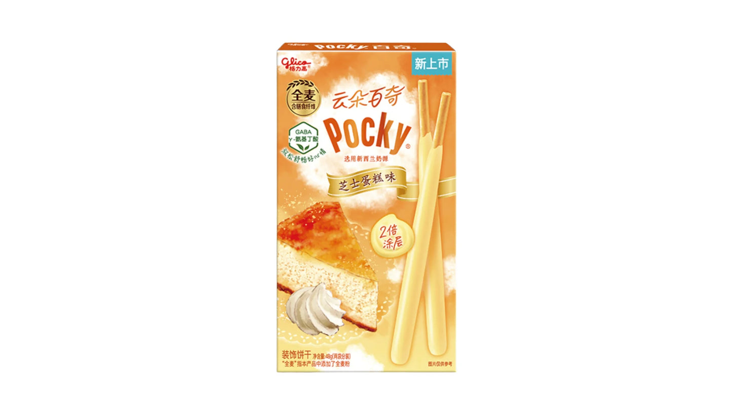 palitos de galleta cubiertos de pastel de queso pocky (Japón) 