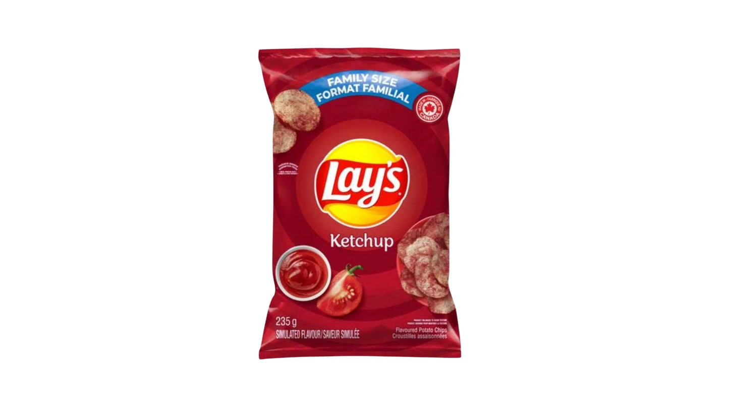 Chips con sabor a salsa de tomate Lays (Canadá) 