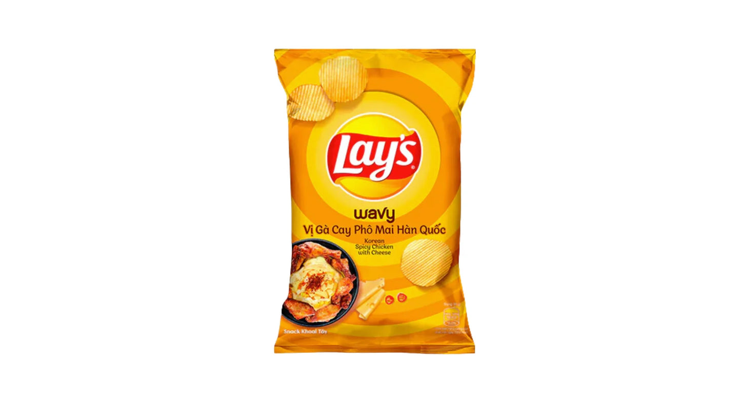 Lays pollo y queso coreano picante (Vietnam)