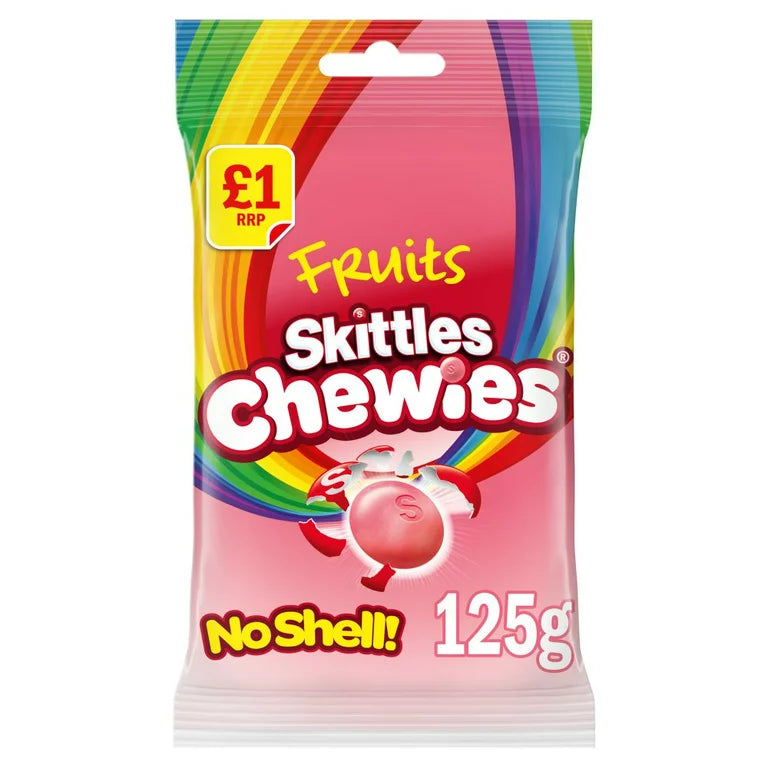 Skittles Chewies sin frutas con cáscara (Reino Unido)