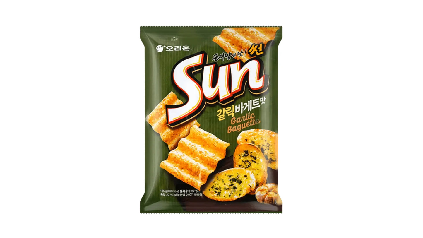 Baguette con ajo y chips de sol (Corea del Sur)