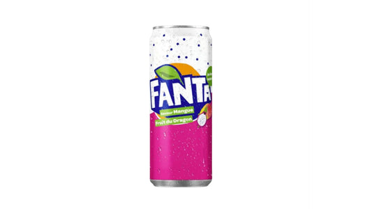 Latas de fruta del dragón Fanta