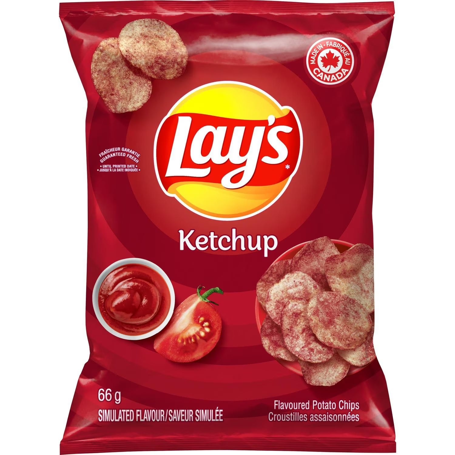 Lay's Ketchup Chips - Tangy and Savory Canadian Snack